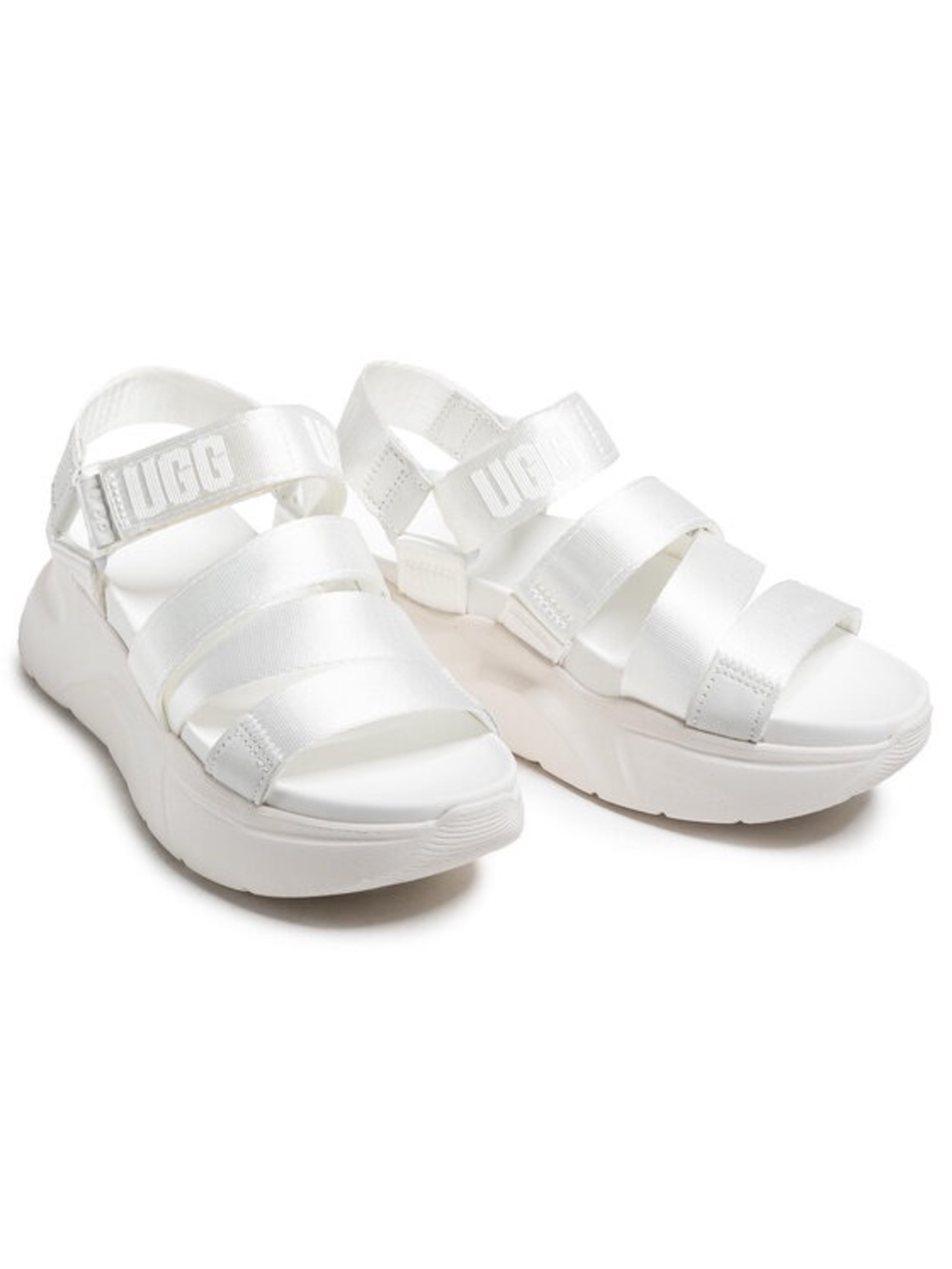 UGG White Platform Strappy Sport Sandal
